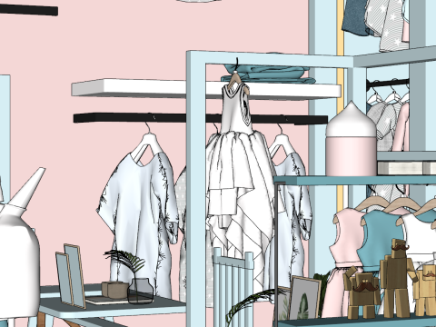 Loja de roupas infantis Modelo 3D