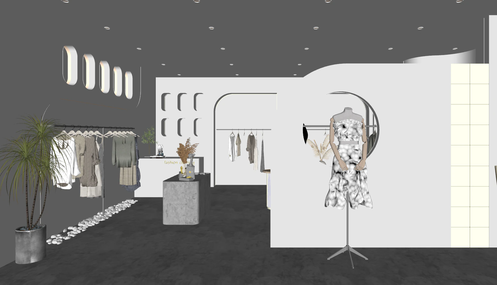 Modern clothing store womens clothing store su model 3D Model .c4d .max .obj .3ds .fbx .stl .blend