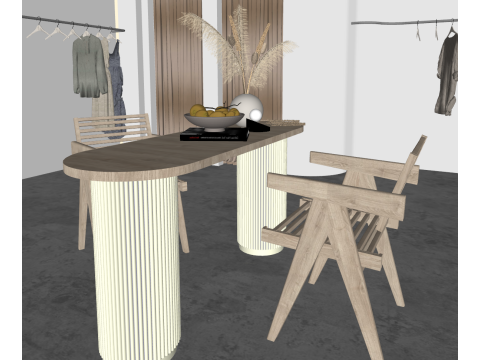 Modern giyim mağazası bayan giyim mağazası su modeli 3D Model