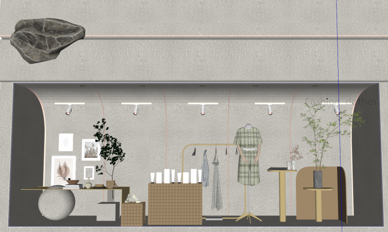 Moderno negozio di abbigliamento e valigeria per donna Modello 3D .c4d .max .obj .3ds .fbx .stl .blend 