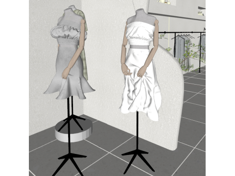 モダンな婦人服店 3Dモデル