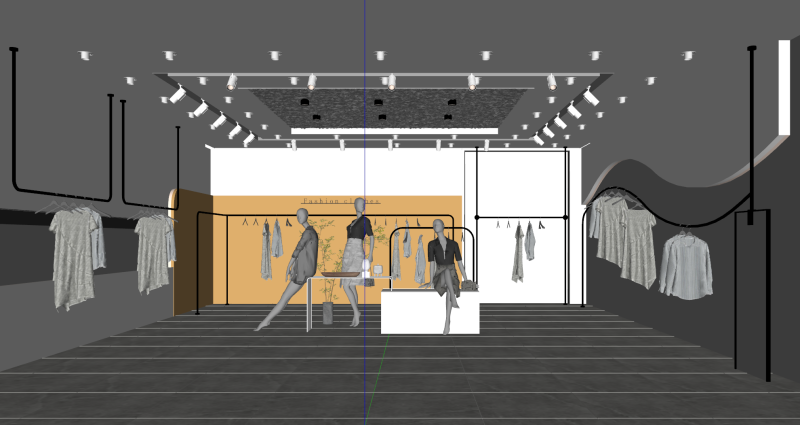 Womens clothing store clothing shelves 3D Model .c4d .max .obj .3ds .fbx .stl .blend 