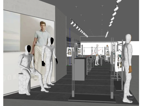 ブランドイメージの旗艦店モデル 3Dモデル