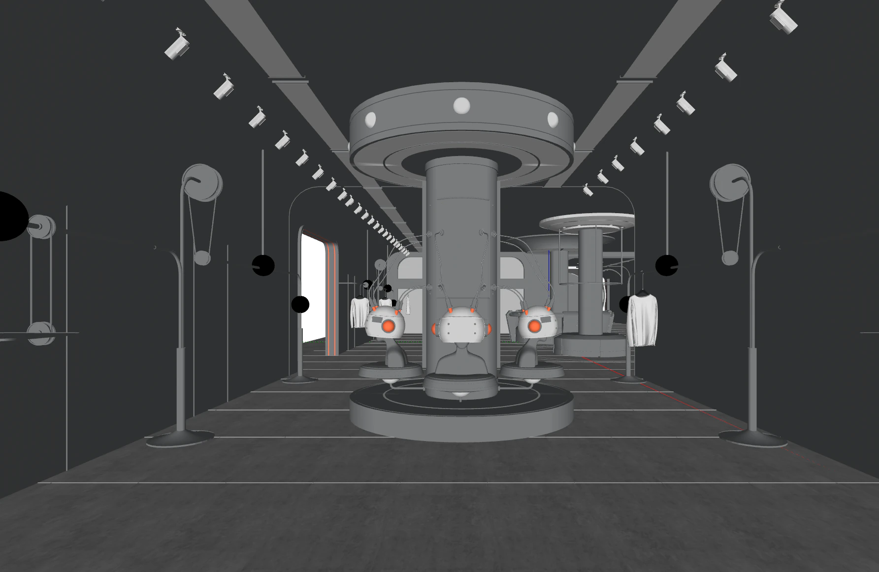 Contemporary Clothing and Accessories Integrated Concept Store 3D Model .c4d .max .obj .3ds .fbx .stl .blend 