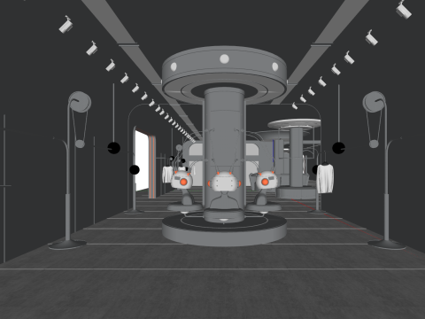 Hedendaagse kleding en accessoires Geïntegreerde conceptstore 3D Model