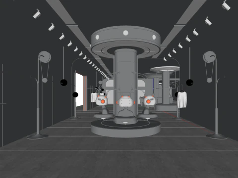 Integrierter Concept Store f&uuml;r zeitgen&ouml;ssische Kleidung und Accessoires 3D Modell