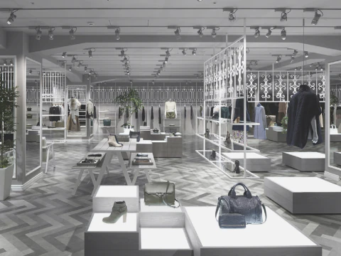 Stereoskopische Ausstellung mit integriertem Raum f&uuml;r Kleidung und Gep&auml;ck 3D Modell