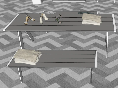 Stereoscopic Exhibition Integrated Space for Clothing and Luggage 3D Model