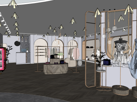 Brand Clothing Leather Flagship Store Concept 3D Model