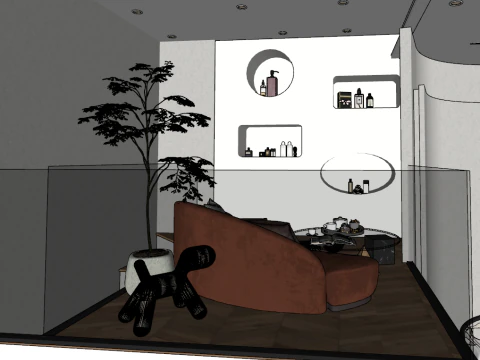Urban clothing and luggage store 3D Model