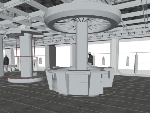 Modern Fashion Clothing and Accessories Collection Store 3D Model