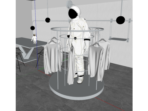 План магазина по покупке современной одежды и багажа 3D Модель