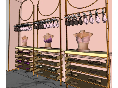 Loja especializada em roupas &iacute;ntimas femininas Modelo SU Modelo 3D