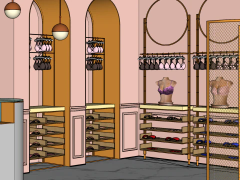 Womens Underwear Specialty Store SU Model 3D Model