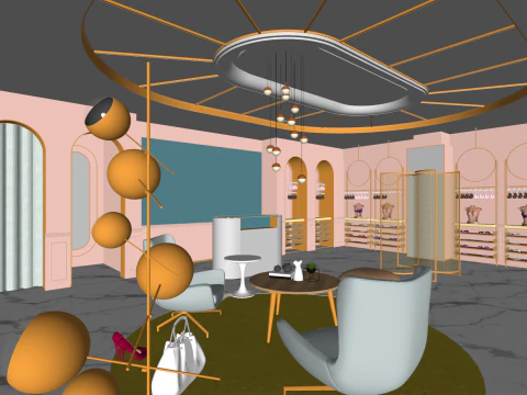 Womens Underwear Specialty Store SU Model 3D Model