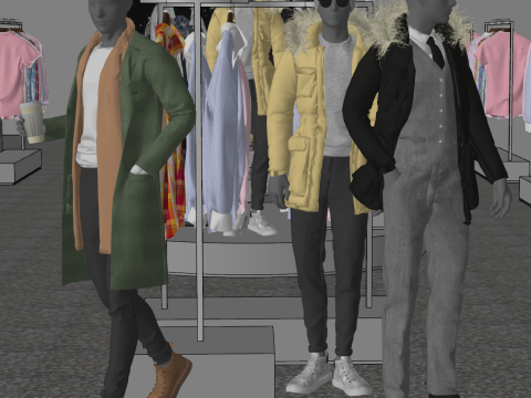 A brand clothing store 3D Model
