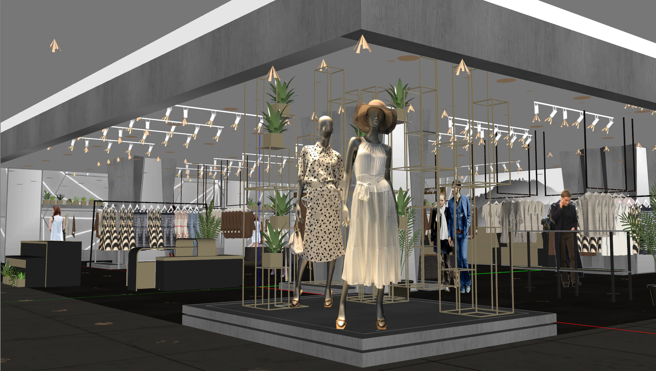 Womens clothing store 3D Model .c4d .max .obj .3ds .fbx .stl .blend 