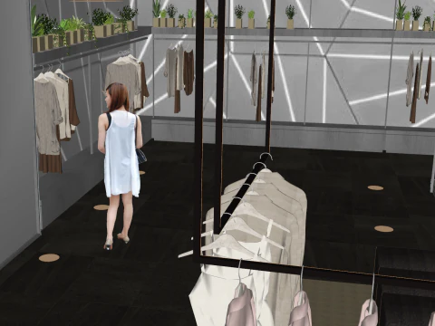 Womens clothing store 3D Model