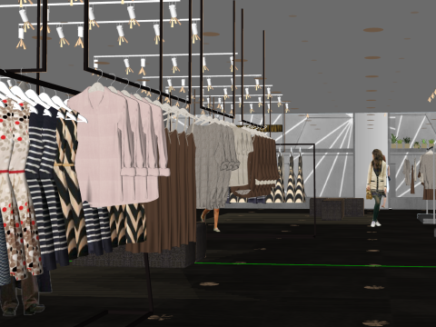 Bekleidungsgesch&auml;ft f&uuml;r Damen 3D Modell