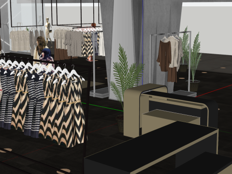 Bekleidungsgesch&auml;ft f&uuml;r Damen 3D Modell