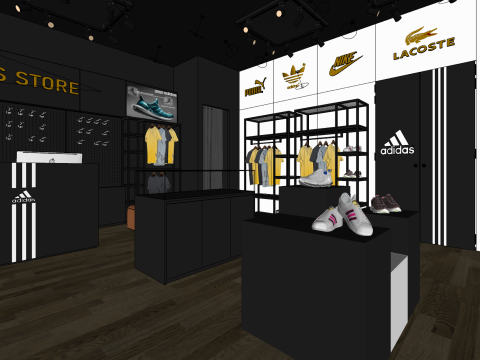 运动品牌专卖店 3D 模型
