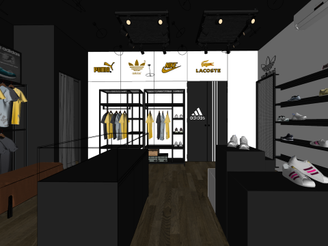 运动品牌专卖店 3D 模型