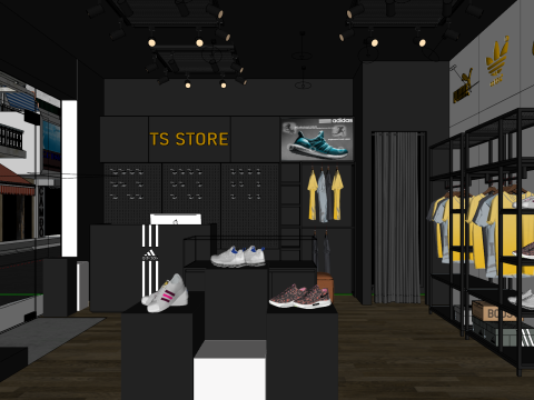运动品牌专卖店 3D 模型