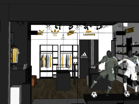 运动品牌专卖店 3D 模型