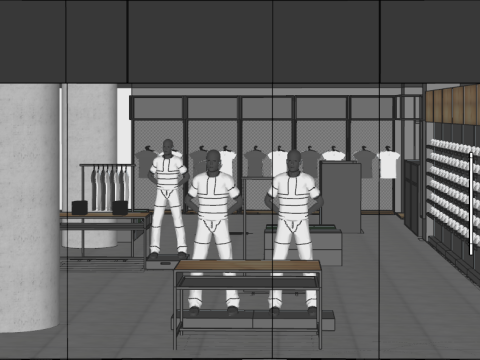 Magasin de chaussures de sport Modèle 3D