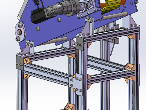 Pencil inspection conveyor belt industrial camera 3D digital model drawing xt formatSW 3D 3D Model