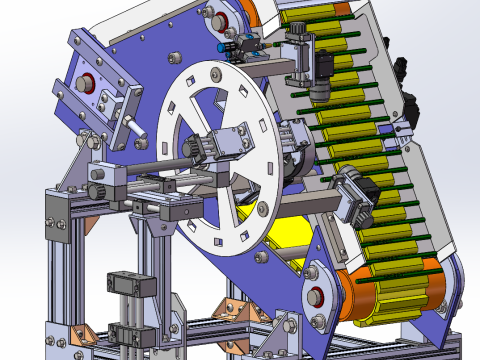 Pencil inspection conveyor belt industrial camera 3D digital model drawing xt formatSW 3D 3D Model