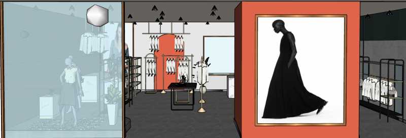 Modern kadın moda mağazası için konsept planı 3D Model .c4d .max .obj .3ds .fbx .stl .blend 