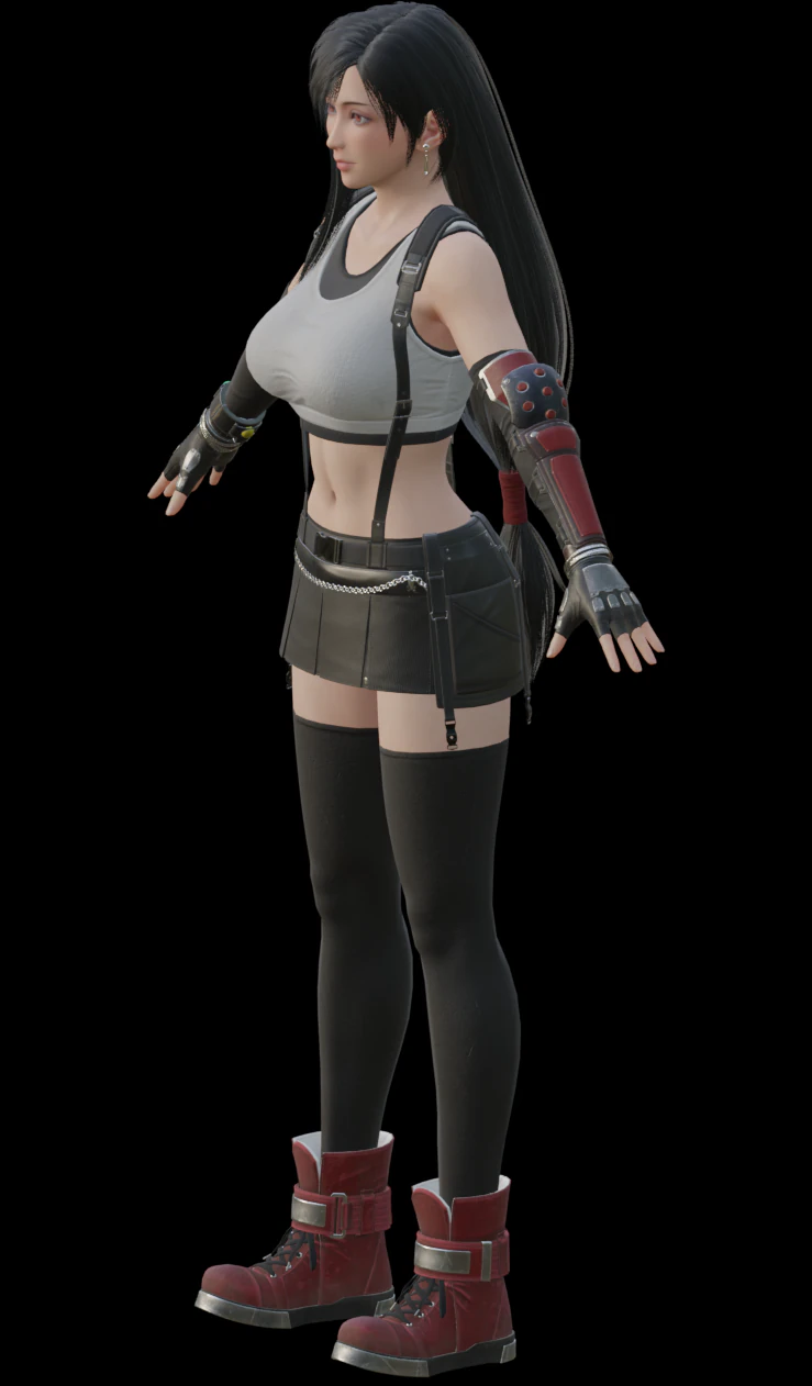 Female character 3D Model .c4d .max .obj .3ds .fbx .stl .blend