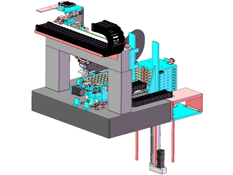 सीपीयू फिल्म लैमिनेटिंग मशीन क्लिप फीडिंग सॉलिडवर्क्स 3डी 3D मॉडल