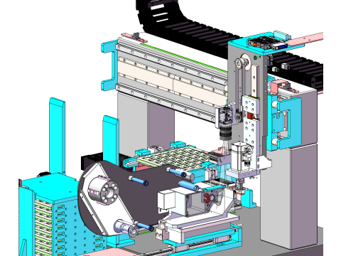 सीपीयू फिल्म लैमिनेटिंग मशीन क्लिप फीडिंग सॉलिडवर्क्स 3डी 3D मॉडल