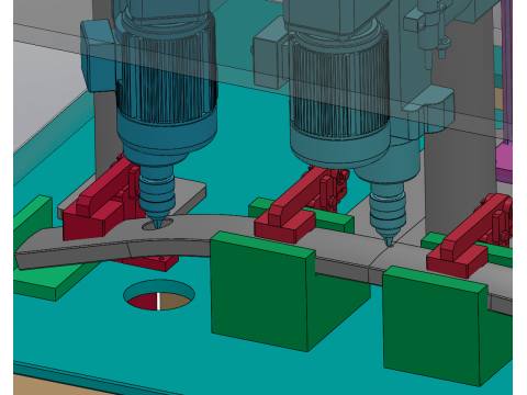 Boor- en markeerstation SolidWorks 3D 3D Model