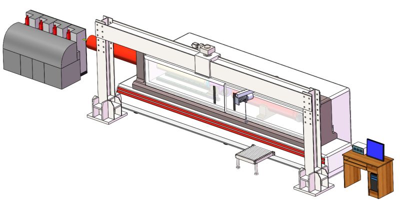 Dynamiczna i statyczna maszyna do badań mechanicznych siłownika podwozia Model 3D .c4d .max .obj .3ds .fbx .stl .blend 