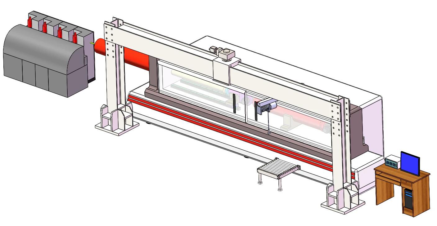 Dynamic and static mechanical testing machine for landing gear actuator 3D Model .c4d .max .obj .3ds .fbx .stl .blend 