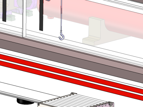 Dynamiczna i statyczna maszyna do badań mechanicznych siłownika podwozia Model 3D