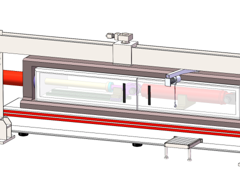 Dynamiczna i statyczna maszyna do badań mechanicznych siłownika podwozia Model 3D