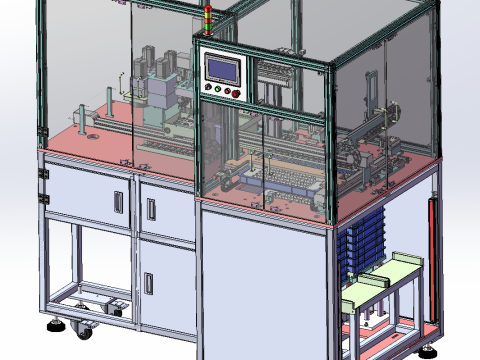 Linha de produção de rotor de motor SolidWorks Modelo 3D Modelo 3D
