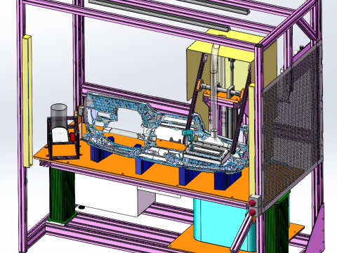 Stasiun Kerja Pembersihan Produk SolidWorks 3D Model 3D