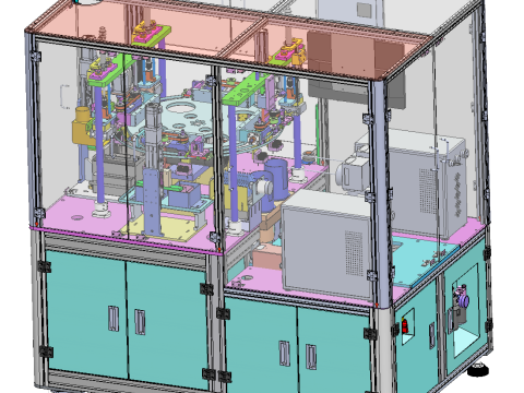Obrotowa maszyna do obierania laserowego SolidWorks 3D Model 3D