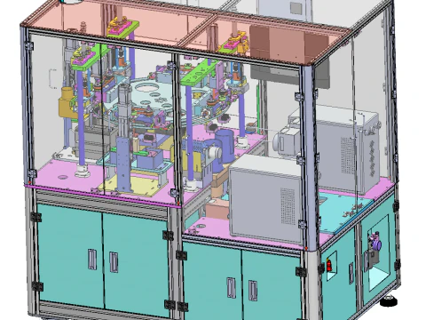 Turntable laser peeling machine SolidWorks 3D 3D Model