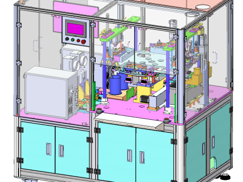 Döner tablalı lazer soyma makinesi SolidWorks 3D 3D Model