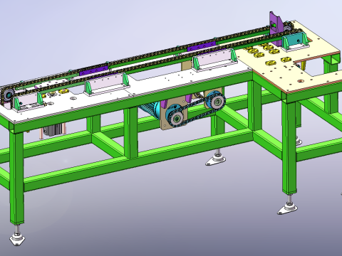 链传动线路 SolidWorks 3D 3D 模型