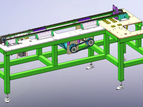 Linee di trasmissione a catena SolidWorks 3D Modello 3D