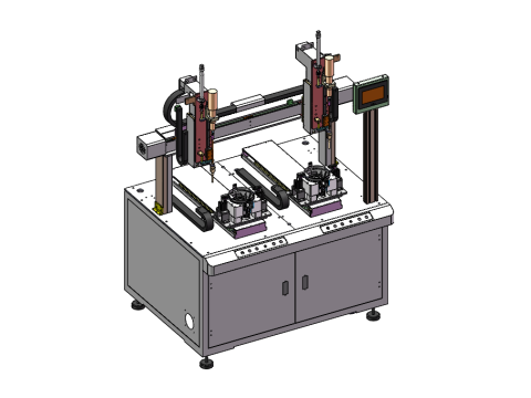 Máquina de parafusar piso de estação dupla 3D STEP Modelo 3D