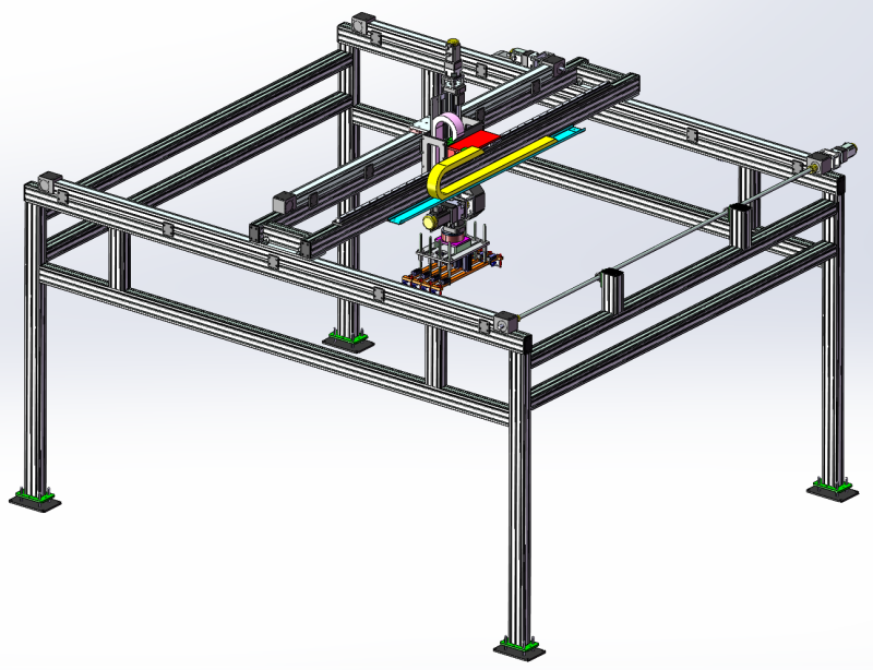 Maszyna do montażu ram Urządzenie do załadunku i przesadzania SolidWorks 3D Model 3D .c4d .max .obj .3ds .fbx .stl .blend 