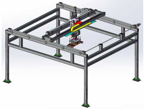 フレーム組立機搬入・移植装置 SolidWorks 3D 3Dモデル